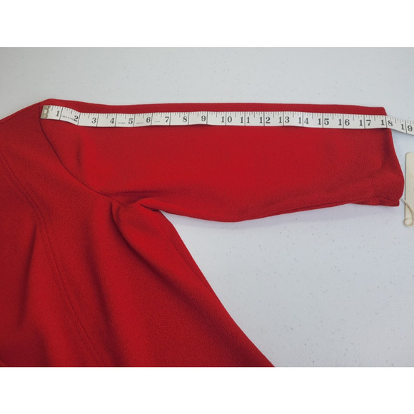 Leslie Belle Red Black Velvet Collar 2-Piece Formal Work Skirt & Jacket Size 8 - Picture 7 of 16